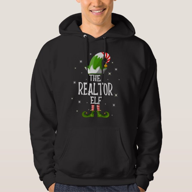 The Realtor Elf Family Matching Christmas Hoodie (Front)