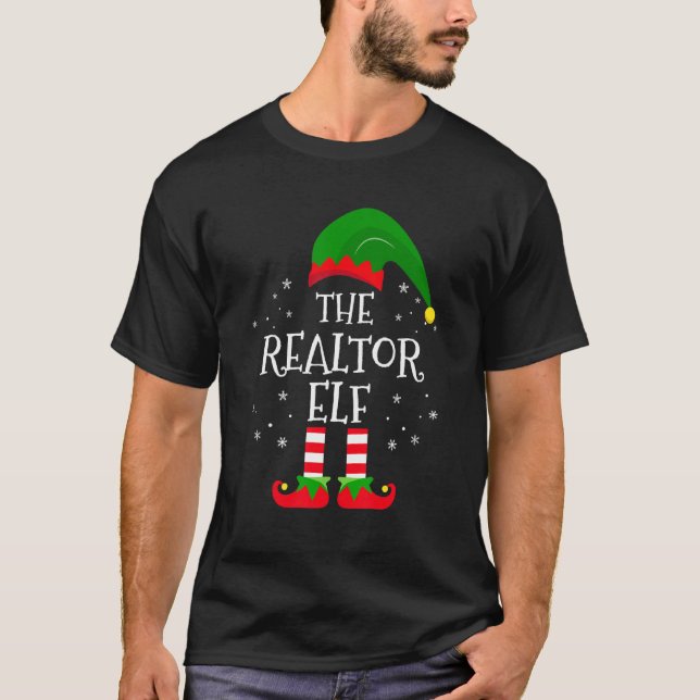 The Realtor Elf Matching Family Christmas Party Pa T-Shirt (Front)