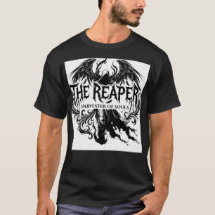 The Reaper Gothic Typography & Dark Angel Art T-Shirt