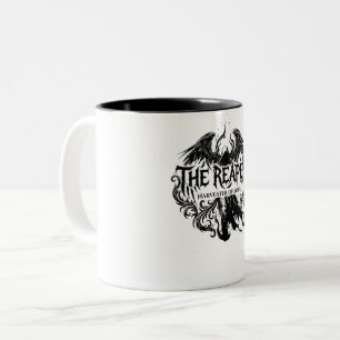 The Reaper Gothic Typography & Dark Angel Art Two-Tone Coffee Mug