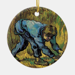 The Reaper with Sickle by Vincent van Gogh Ceramic Tree Decoration