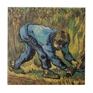 The Reaper with Sickle by Vincent van Gogh Tile