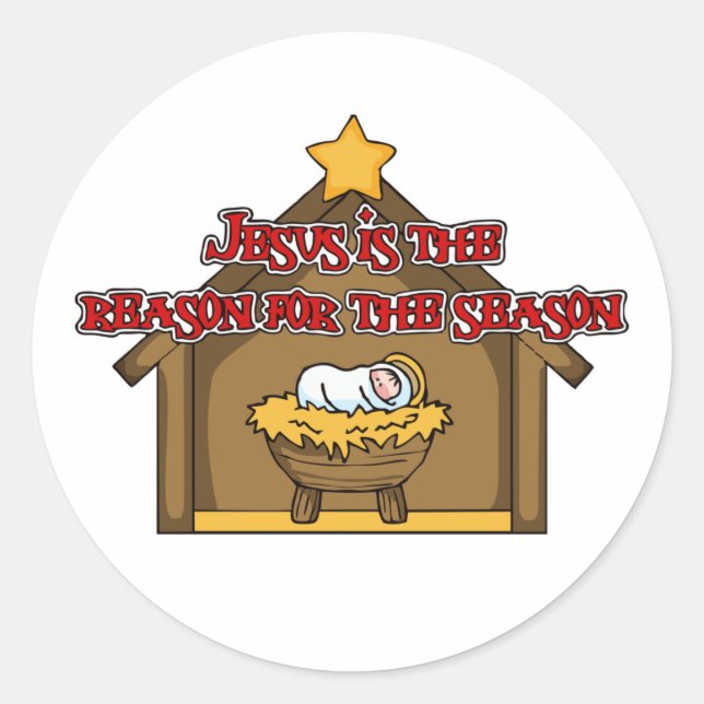 The Reason for the Season 1 Classic Round Sticker (Front)