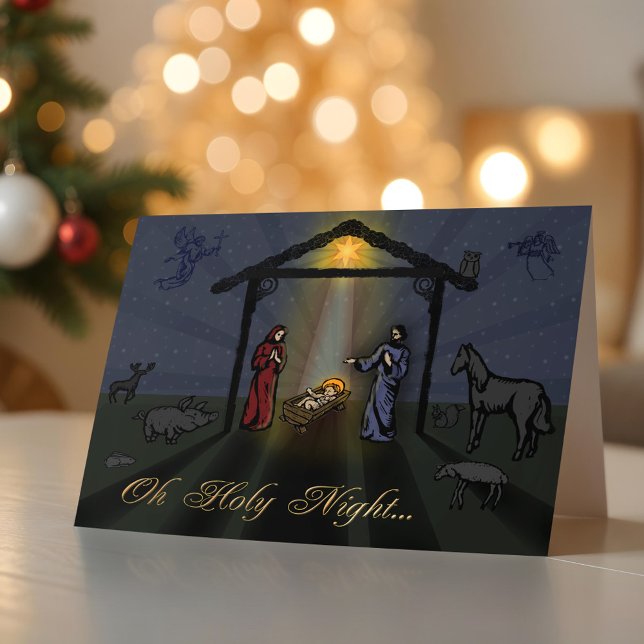 The Reason for the Season Christmas Card (Oh Holy Night The Reason for the Season Christmas Card)