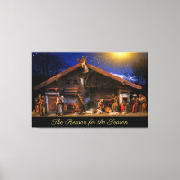 The Reason for the Season Nativity Scene Canvas Pr
