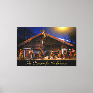 The Reason for the Season Nativity Scene Canvas Print