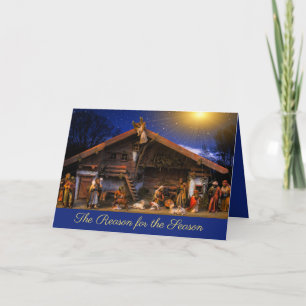 The Reason for the Season Nativity Scene Card