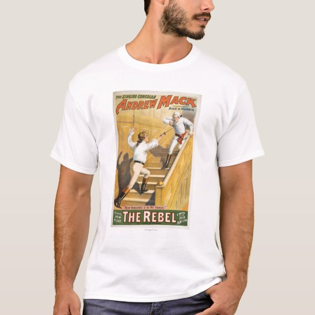 "The Rebel" Irish Rebellion Drama - Fencing T-Shirt (Front)