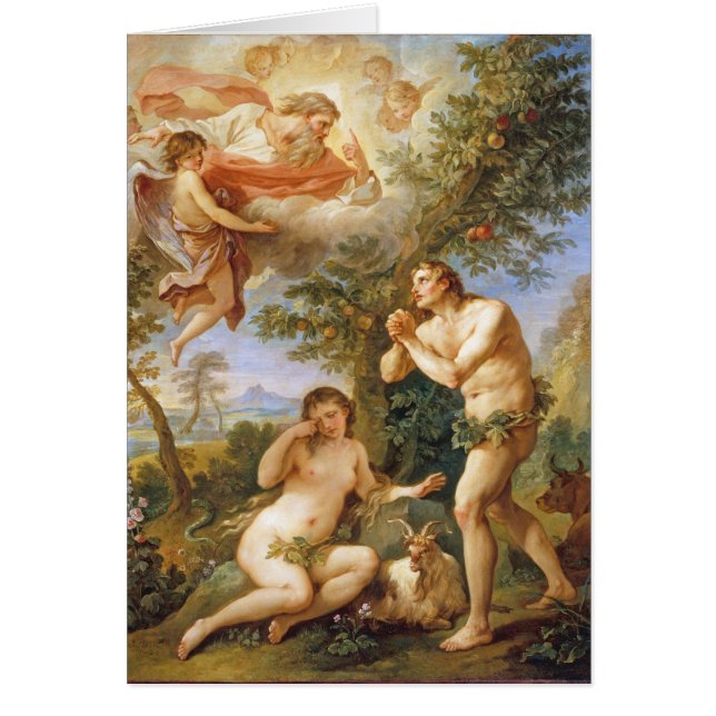 The Rebuke of Adam and Eve Biblical Religious Art (Front)