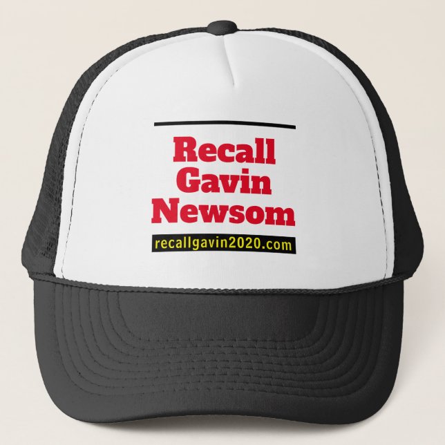 The Recall Newsom Trucker Hat (Front)