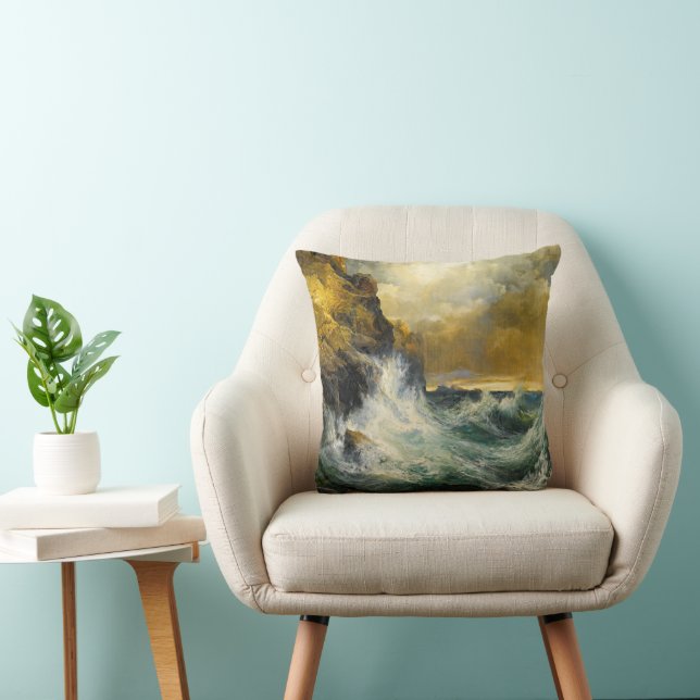 The Receding Wave by Moran, 1909 Cushion (Chair)