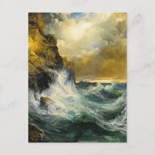 The Receding Wave by Thomas Moran Postcard