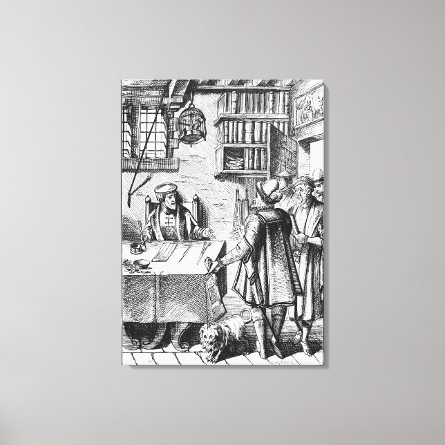 The Receiver of Taxes, after a woodcut in 'Praxis Canvas Print (Front)