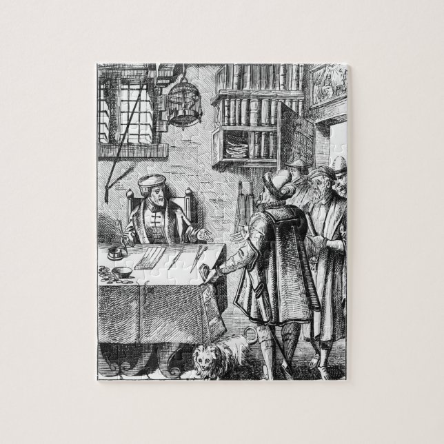 The Receiver of Taxes, after a woodcut in 'Praxis Jigsaw Puzzle (Vertical)