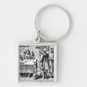 The Receiver of Taxes, after a woodcut in 'Praxis Key Ring