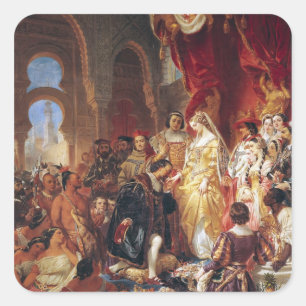 The Reception of Christopher Columbus Square Sticker