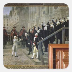 The Reception of Louis XVI at the Hotel de Ville b Square Sticker