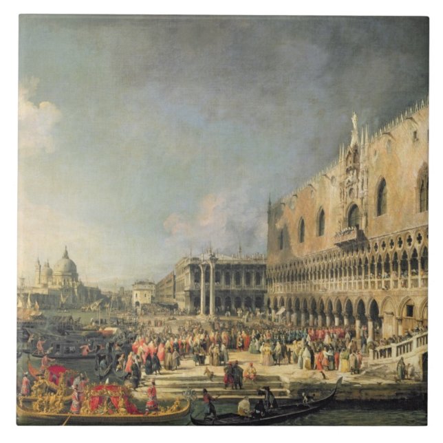 The Reception of the French Ambassador in Venice, Tile (Front)
