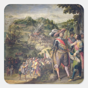 The Reconquest of St. Kitts, 1629 Square Sticker
