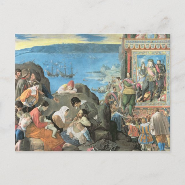 The Recovery of the Bay of San Salvador Postcard (Front)