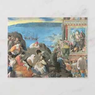 The Recovery of the Bay of San Salvador Postcard