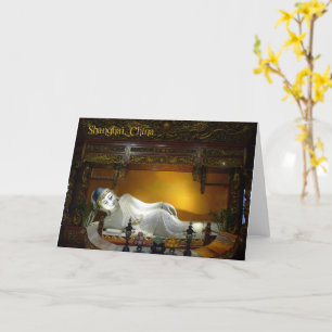 The Recumbent Buddha, Shanghai, China - card