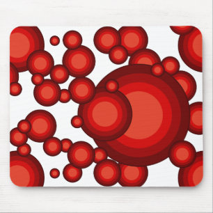 The Red 70's year styling Mouse Mat