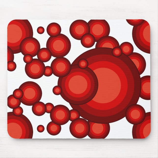 The Red 70's year styling Mouse Mat (Front)