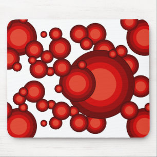 The Red 70's year styling Mouse Mat