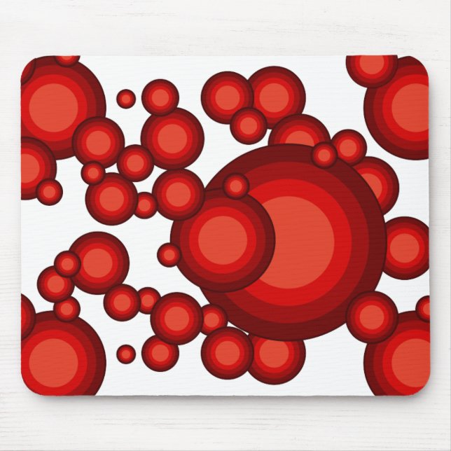 The Red 70's year styling Mouse Mat (Front)