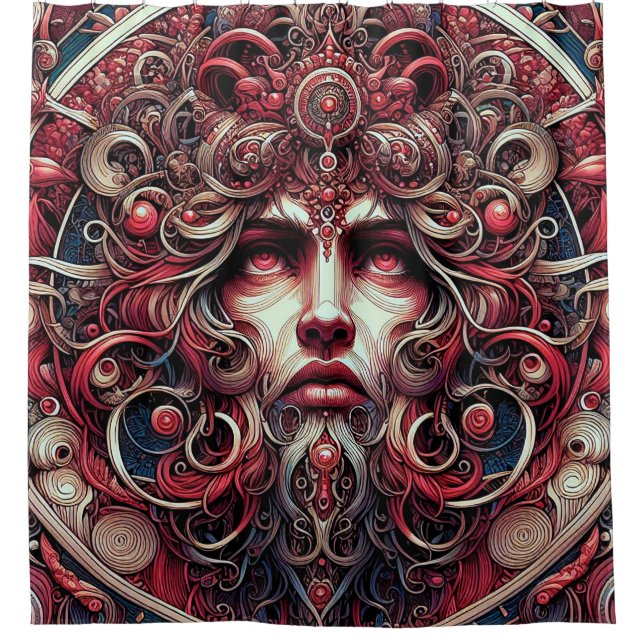 The Red Album Shower Curtain (Front)