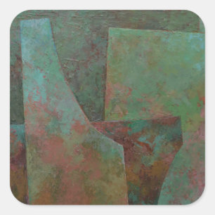 The Red and The Green Square Sticker