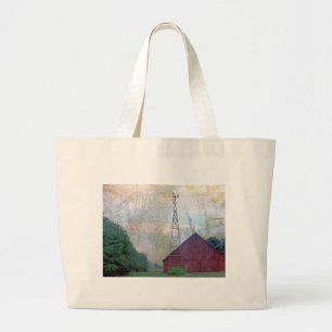 The Red Barn Large Tote Bag