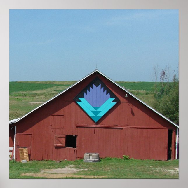 The Red Barn With the Quilt Poster (Front)