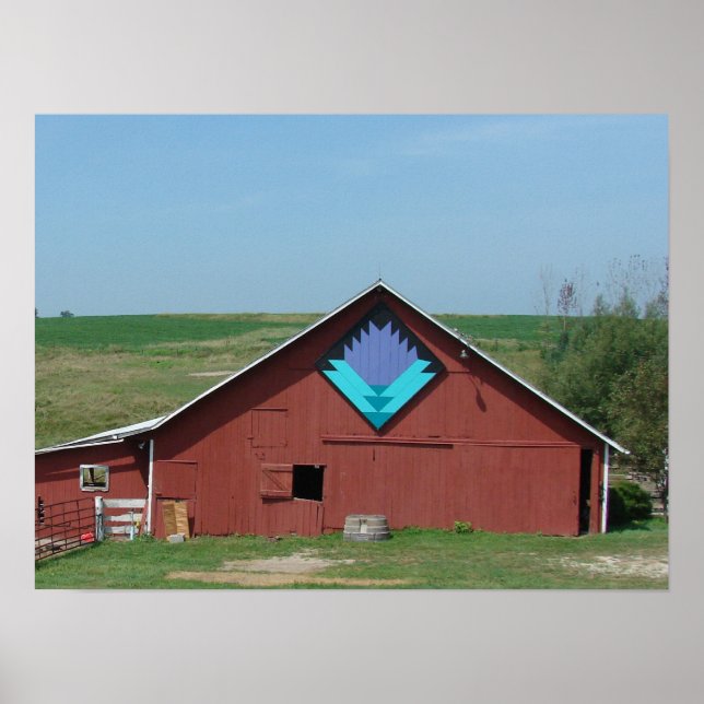The Red Barn With the Quilt Poster (Front)