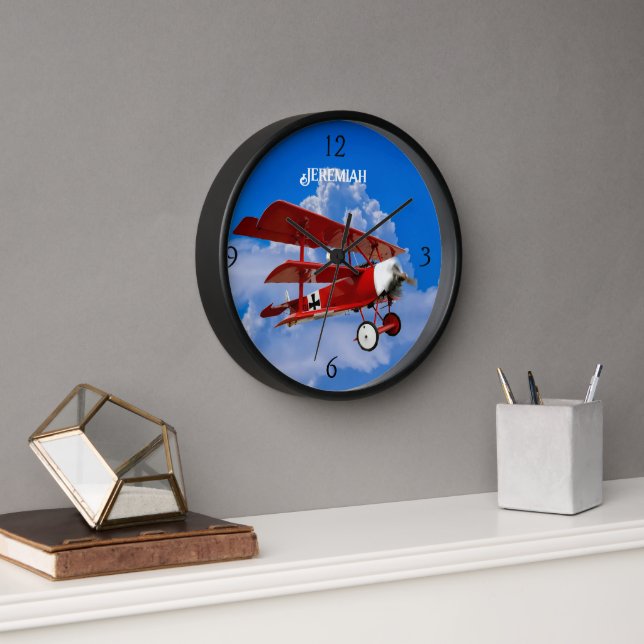 The "Red Baron" triplane Watch Clock (Office)