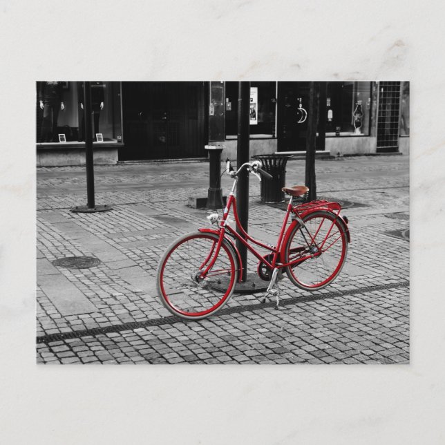 The red bicycle postcard (Front)