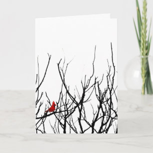 The Red Bird by Leslie Peppers Holiday Card