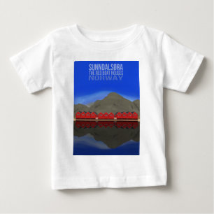 The Red Boat Houses Sunndalsøra Norway Baby T-Shirt