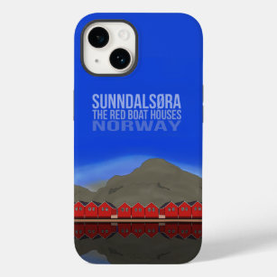 The Red Boat Houses Sunndalsøra Norway Case-Mate iPhone 14 Case