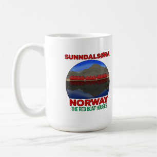 The Red Boat Houses Sunndalsøra Norway Coffee Mug