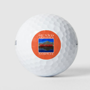 The Red Boat Houses Sunndalsøra Norway Golf Balls