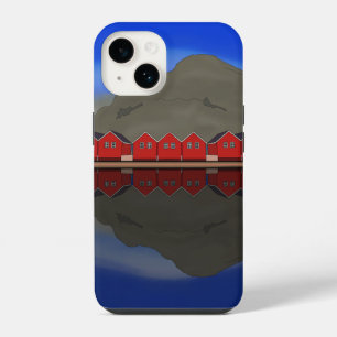 The Red Boat Houses Sunndalsøra Norway iPhone 14 Case