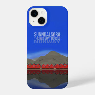 The Red Boat Houses Sunndalsøra Norway iPhone 14 Case