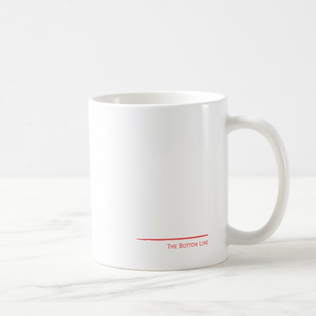 The red Bottom Line Coffee Mug (Right)