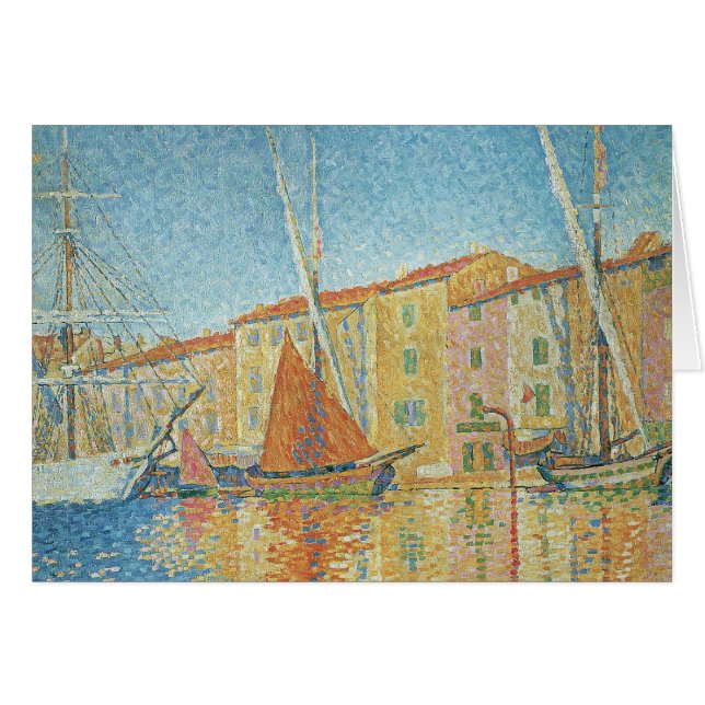 The Red Buoy by Paul Signac, Vintage Pointillism (Front Horizontal)