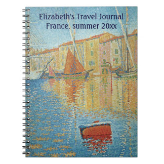 The Red Buoy by Paul Signac, Vintage Pointillism Notebook