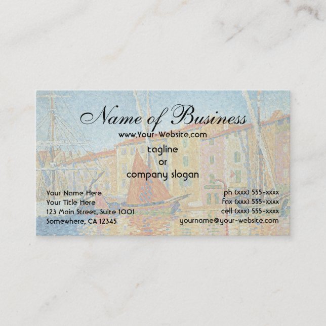 The Red Buoy (La Bouée Rouge) by Paul Signac Business Card (Front)