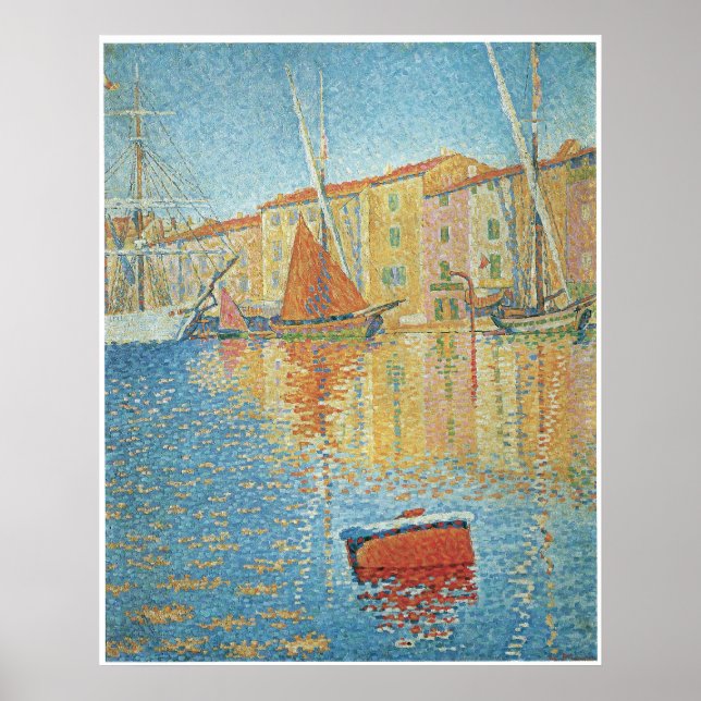 The Red Buoy, St. Tropez, Paul Signac Poster (Front)