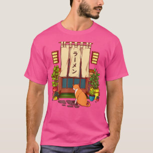 The Red Cat And The Japanese Ramen Classic 1558 T-Shirt